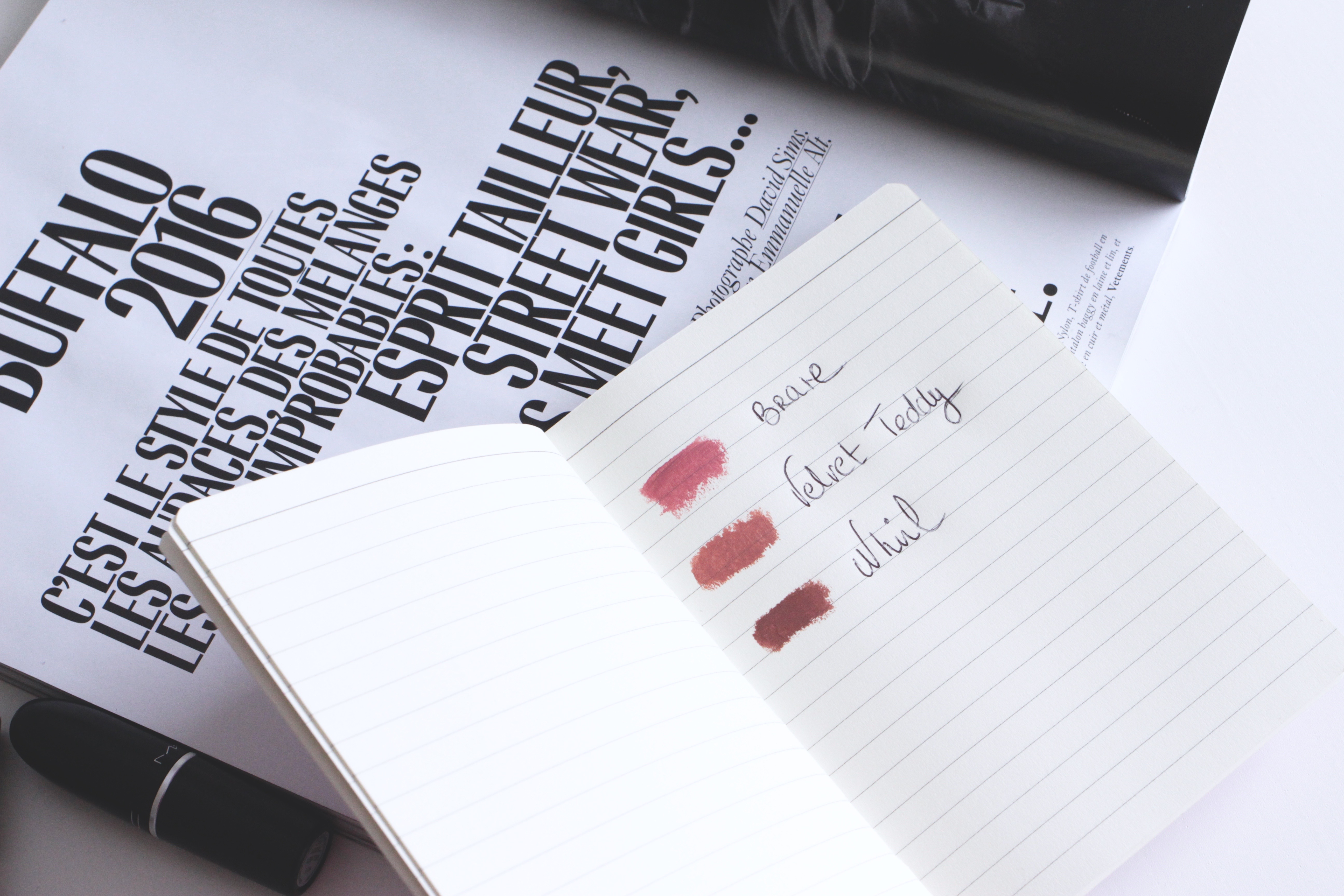 swatchs rouge à lèvres MAC Nudes