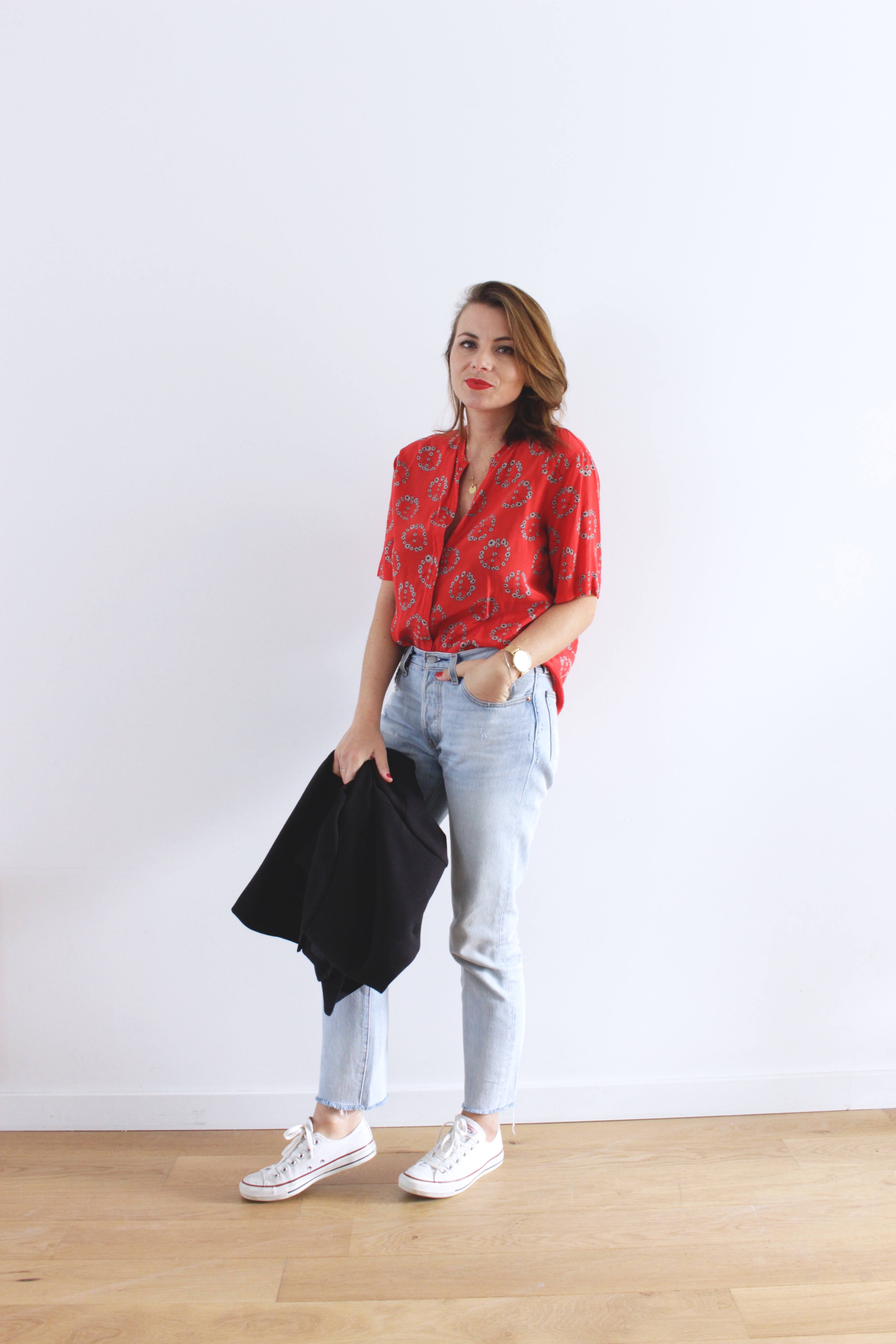 sandro chemise en soie 