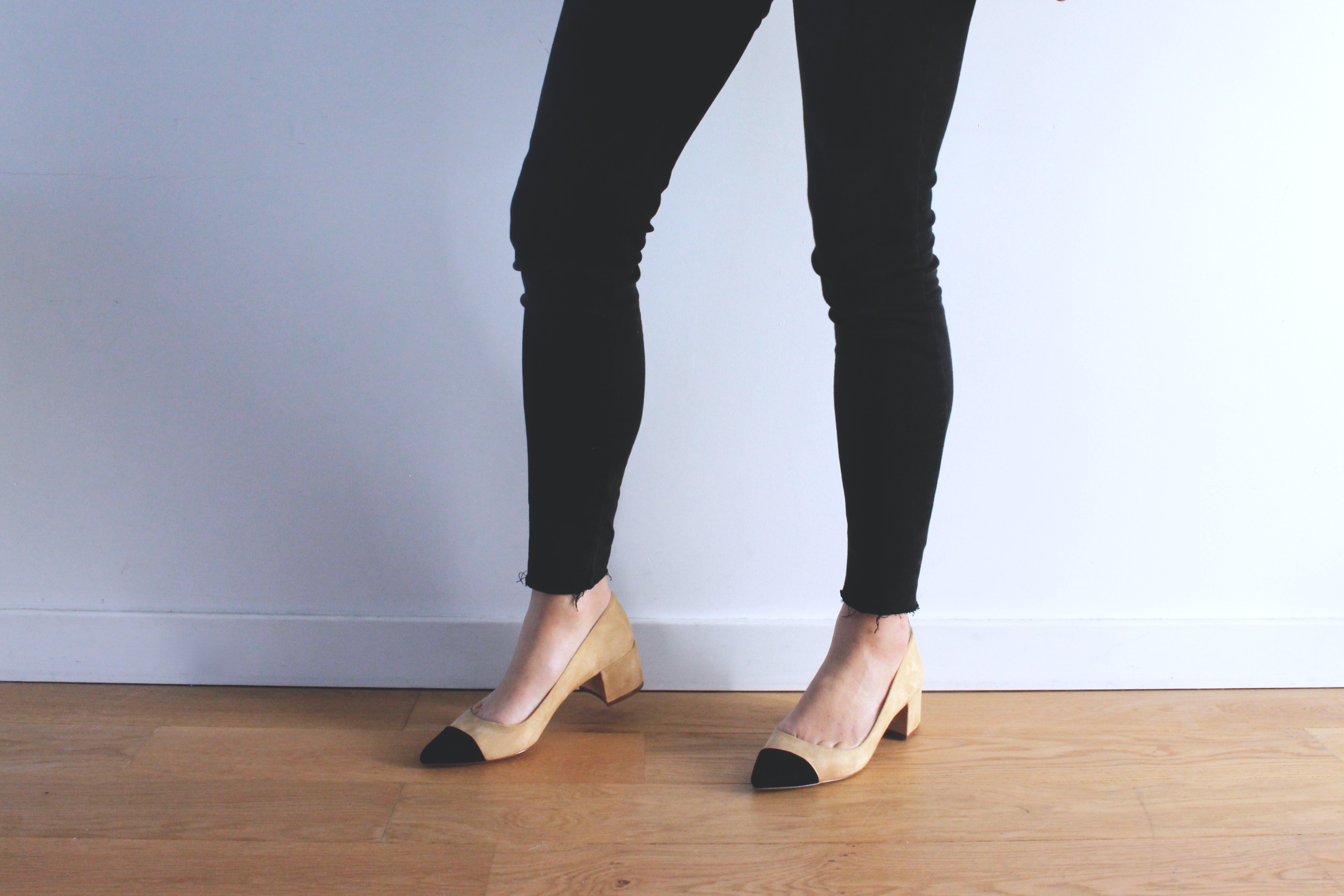 chaussure zara bout noir 