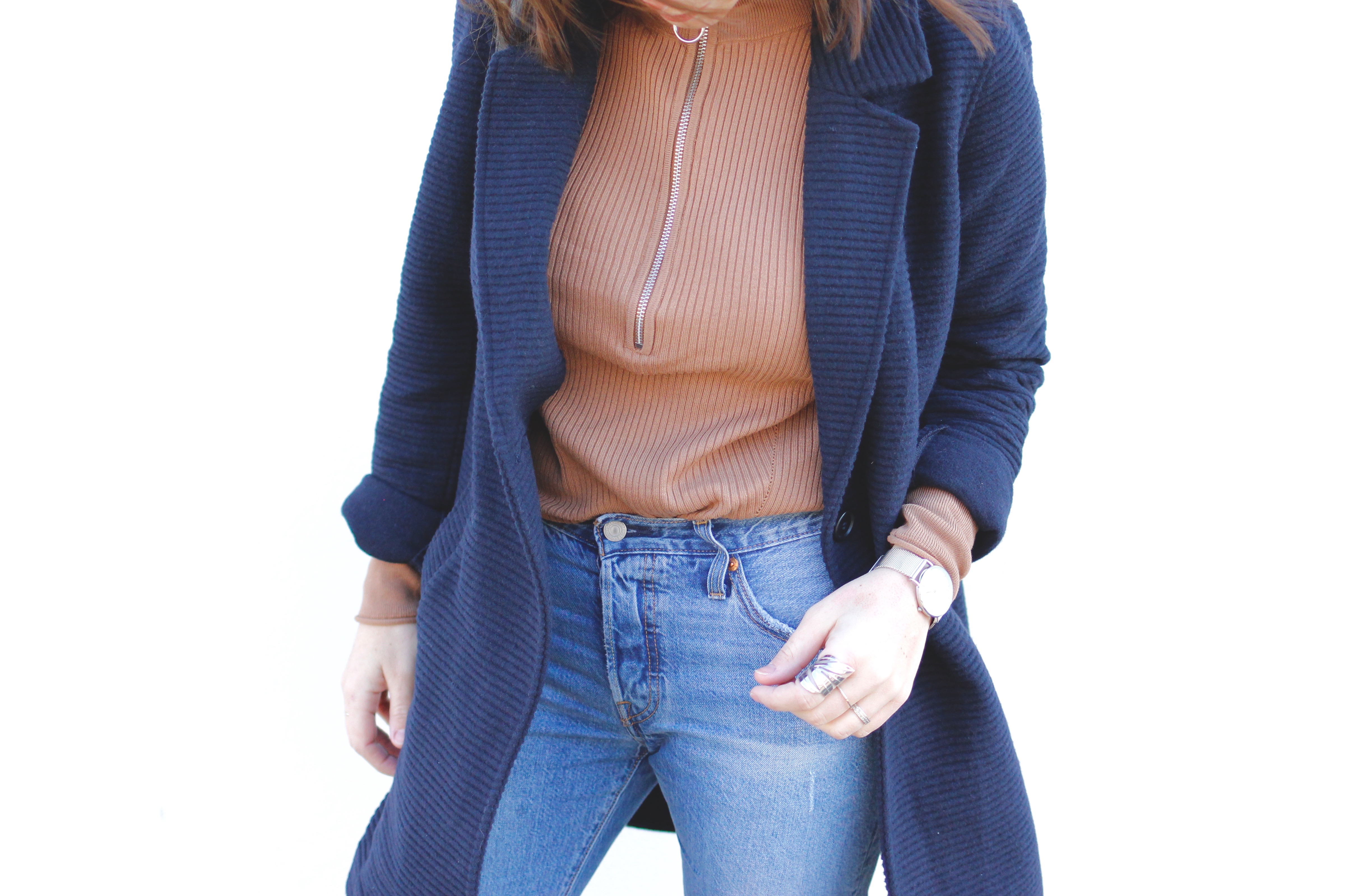 veste en laine bleu marine grain de malice 